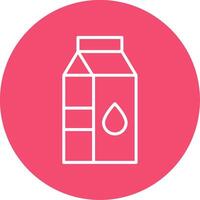 Milk Carton Multi Color Circle Icon vector