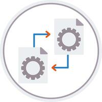File Management Flat Circle Icon vector