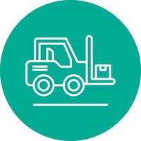 Forklift Multi Color Circle Icon vector