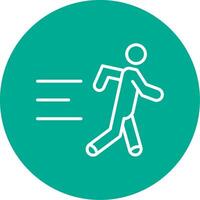 Jogging Multi Color Circle Icon vector