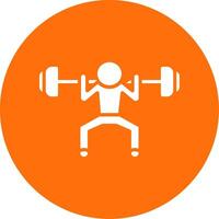 Weight Lifting Multi Color Circle Icon vector