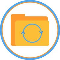 Folder Flat Circle Icon vector