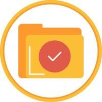 Folder Flat Circle Icon vector