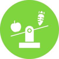 Balanced Diet Multi Color Circle Icon vector