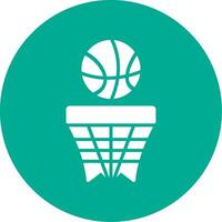 Basketball Multi Color Circle Icon vector