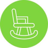 Rocking Chair Multi Color Circle Icon vector