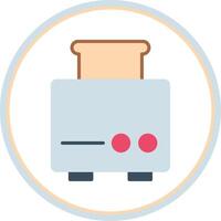 Toaster Flat Circle Icon vector