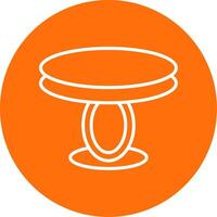 Dining Table Multi Color Circle Icon vector