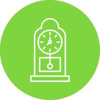 Grandfather Clock Multi Color Circle Icon vector