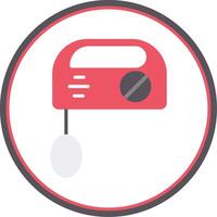 Mixer Flat Circle Icon vector