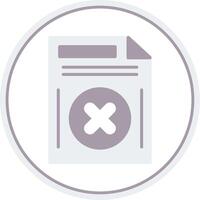 Delete Button Flat Circle Icon vector