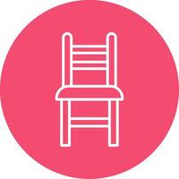 Dining Chair Multi Color Circle Icon vector