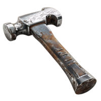 3d hammer on isolated transparent background png