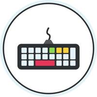 Keybord Flat Circle Icon vector