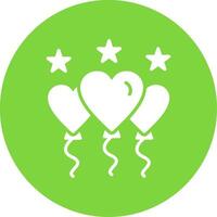 Balloons Multi Color Circle Icon vector