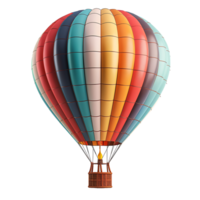 3d air balloon on isolated transparent background png