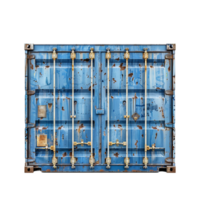 Shipping container on isolated transparent background png