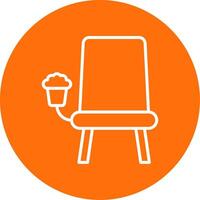 Cinema Seat Multi Color Circle Icon vector