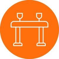 Table Multi Color Circle Icon vector