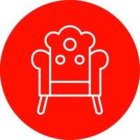 Armchair Multi Color Circle Icon vector