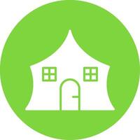 Camping Multi Color Circle Icon vector