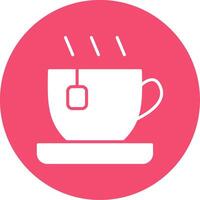 Tea Multi Color Circle Icon vector