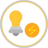 Energy Saving Flat Circle Icon vector