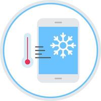 Thermostat Flat Circle Icon vector