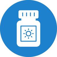 Sun Block Multi Color Circle Icon vector
