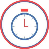 Timer Flat Circle Icon vector