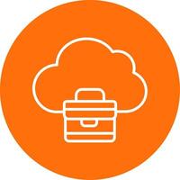 Cloud Multi Color Circle Icon vector