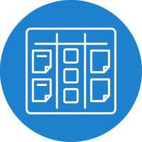 Kanban Multi Color Circle Icon vector
