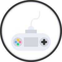 Console Flat Circle Icon vector