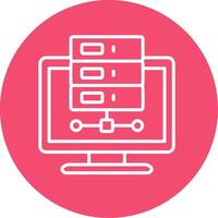 Computer Multi Color Circle Icon vector