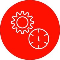 hora administración multi color circulo icono vector