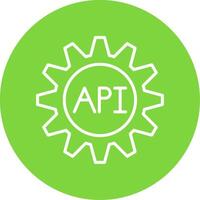 Api Multi Color Circle Icon vector