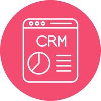 CRM Multi Color Circle Icon vector