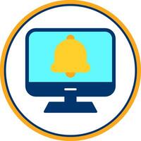 Computer Flat Circle Icon vector