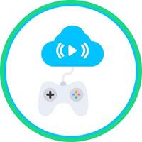 Cloud Flat Circle Icon vector
