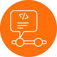 Programming Multi Color Circle Icon vector