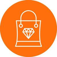 Shopping Bag Multi Color Circle Icon vector