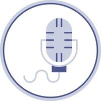 Microphone Flat Circle Icon vector