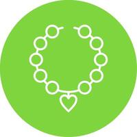 Pearl Necklace Multi Color Circle Icon vector