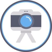 Camera Flat Circle Icon vector