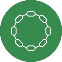 Chain Multi Color Circle Icon vector