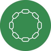 Chain Multi Color Circle Icon vector