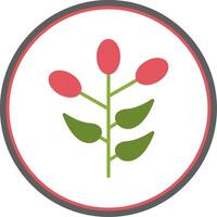 Barberry Flat Circle Icon vector