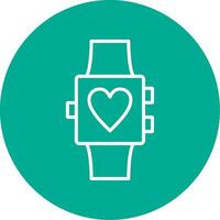 Smartwatch Multi Color Circle Icon vector