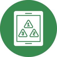 Tablet Multi Color Circle Icon vector