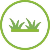 Grass Flat Circle Icon vector